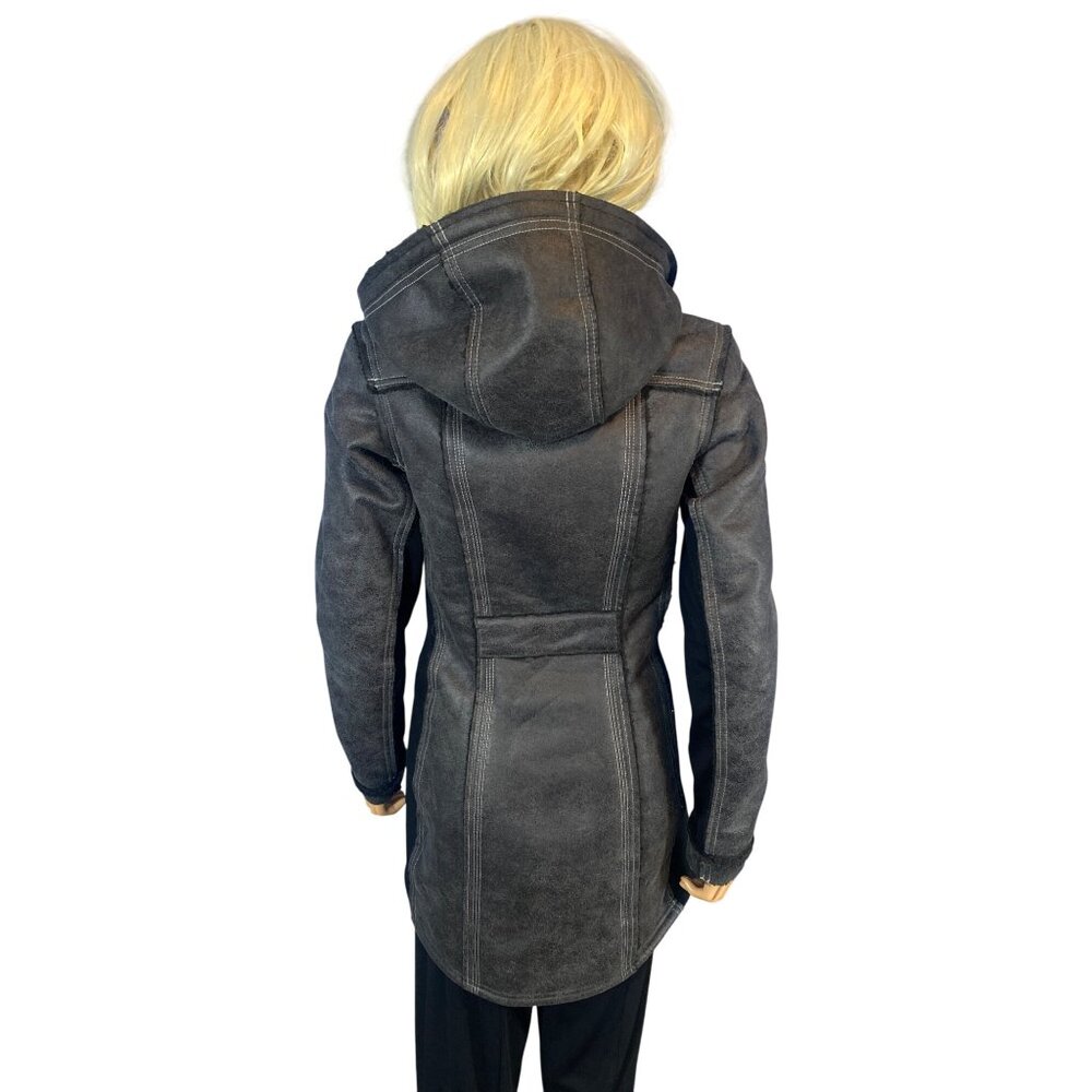 NWT KUHL Women's XS Dani Sherpa Trench Jacket MSRP$349 Black New - Picture 7 of 17